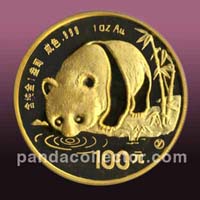 1987 Gold Panda coin 1 oz.
