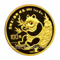 1991 gold Panda coin