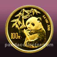 1995 Gold Panda coin 1 oz.