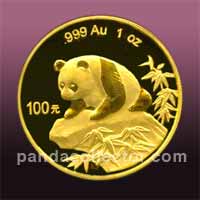 1999 Gold Panda coin 1 oz.