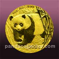 2001 Gold Panda coin 1 oz.