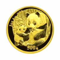 2005 gold Panda coin