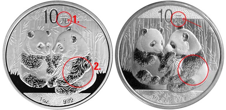 2009 Silver PAnda Counterfeit